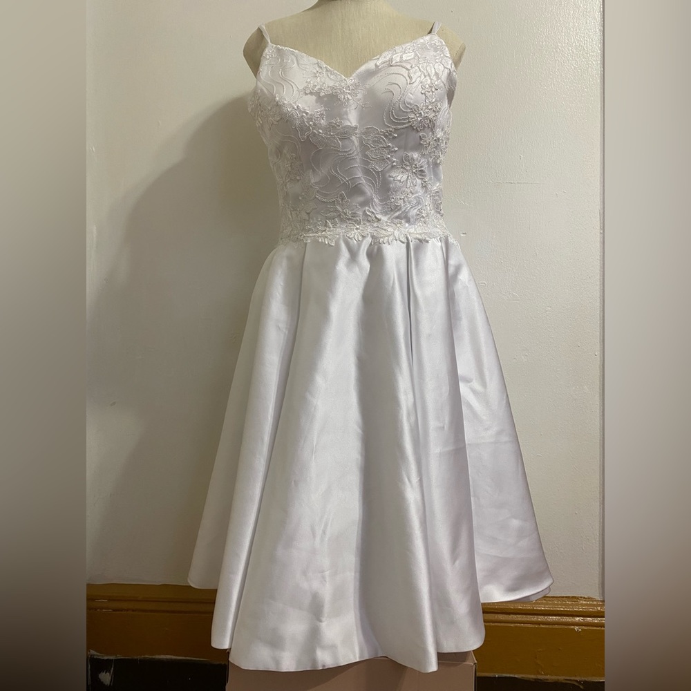 White Bridal A Line Dress